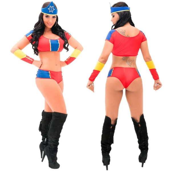 Lingerie Fantasia Mulher Maravilha Sensual - Sapeka