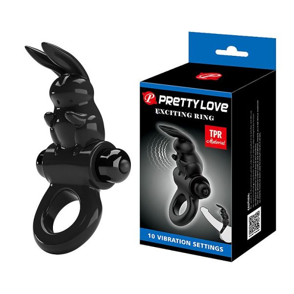 Anel Peniano Vibrador Coelho Estimulador Clitoris PrettyLove - Image 5