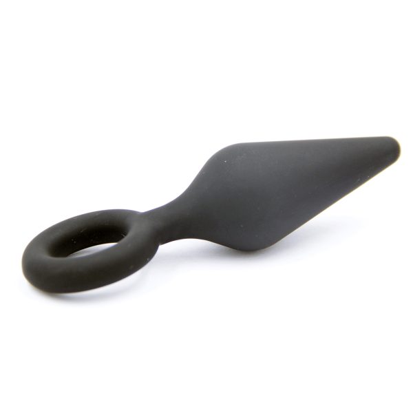 Plug Anal em silicone - Formato Cone com alça de dedo - 11,6x3,3 - Image 2