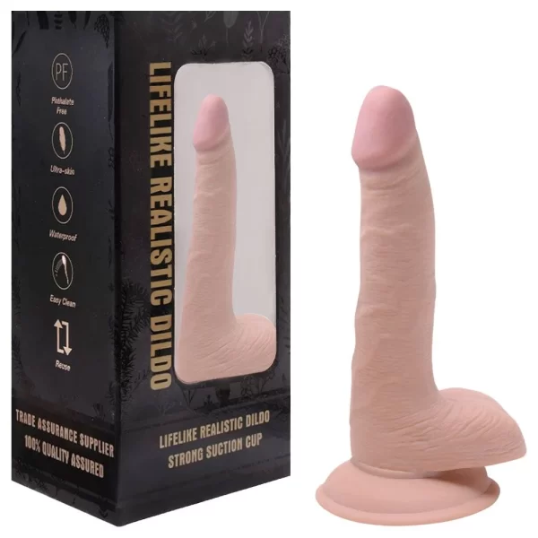 Prótese Penis Realistico em Cyberskin 18x3,2cm com Ventosa - Image 8