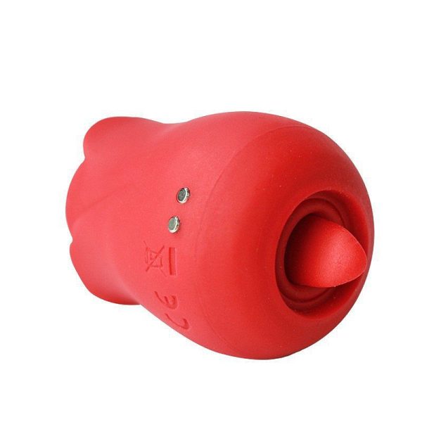 Vibrador Rosa Estimuladora Com Língua e Sucção Recarregável - Image 2