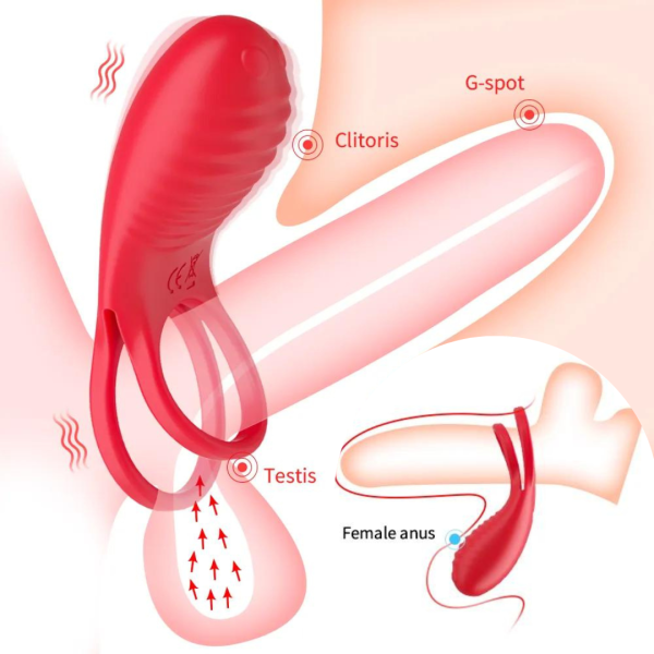 Anel Peniano Vibro Estimulador Clitóris E Retarda Ejaculação - Image 2