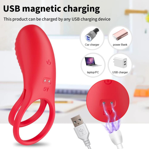 Anel Peniano Vibro Estimulador Clitóris E Retarda Ejaculação - Image 7