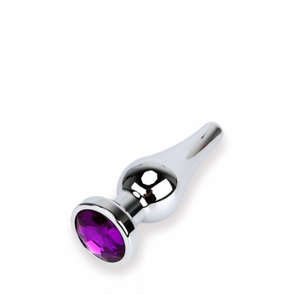 Plug Anal Cônico Médio De Metal Com Pedra Jóia No Cú Rabo