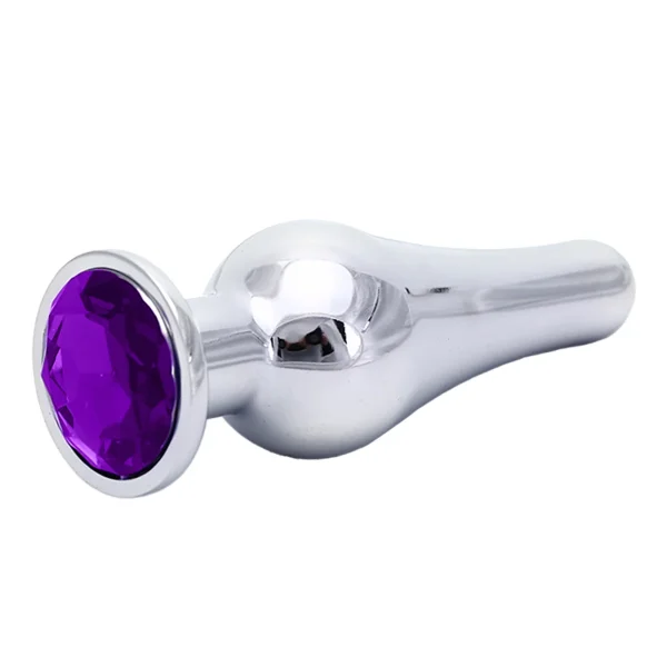 Plug Anal Cônico Médio De Metal Com Pedra Jóia No Cú Rabo - Image 5