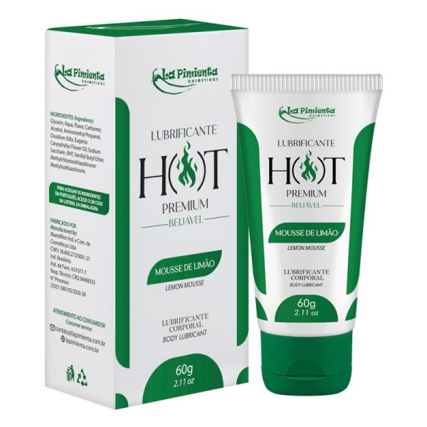Lubrificante Corporal Com Aroma e Gosto de MOUSSE DE LIMÃO