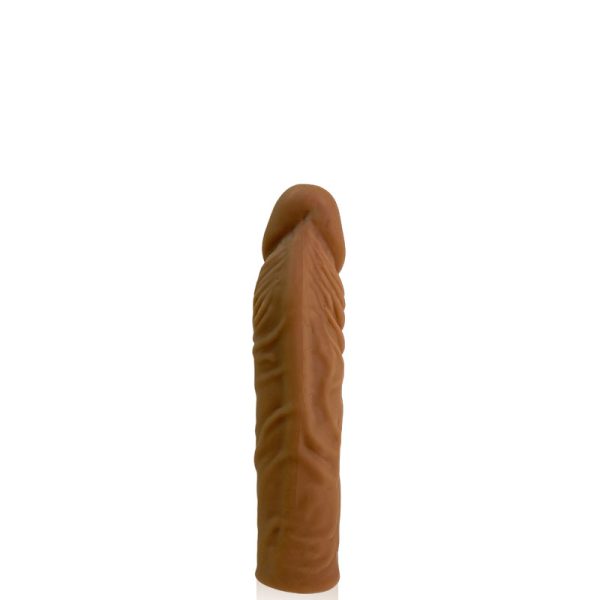 Capa Peniana Extensora de 5CM Veia, Glande Realística Marrom - Image 4
