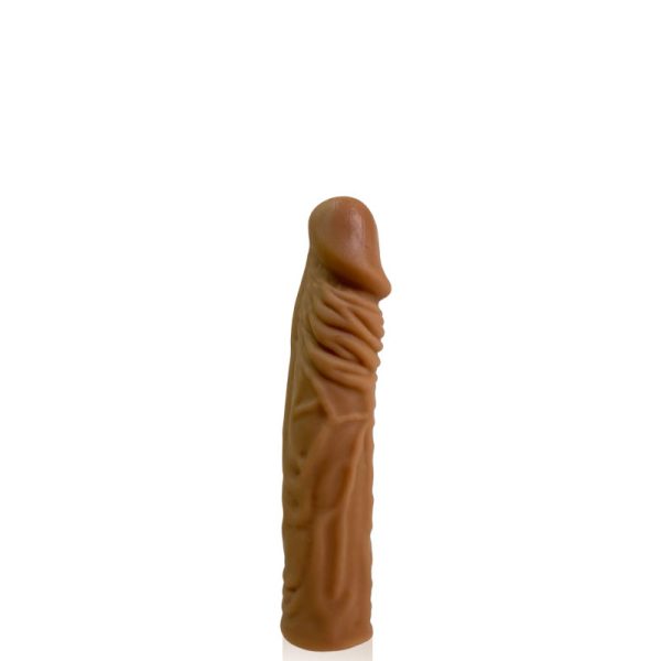 Capa Peniana Extensora de 5CM Veia, Glande Realística Marrom - Image 3