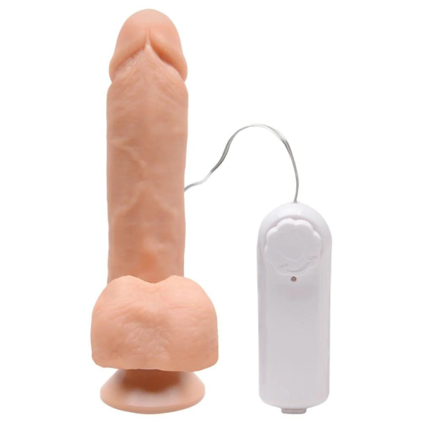 Pênis Prótese Realística Vibrador Com Escroto 20,5X4,5Cm - Image 2