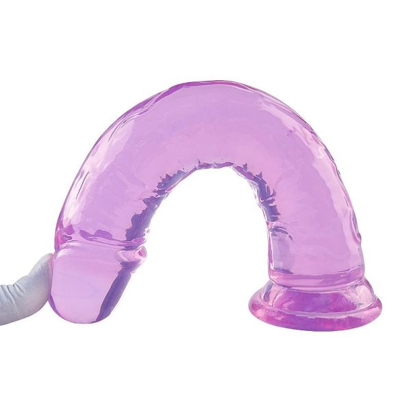 Pênis Realístico em Silicone Com Ventosa Rosa Translucido - Image 2