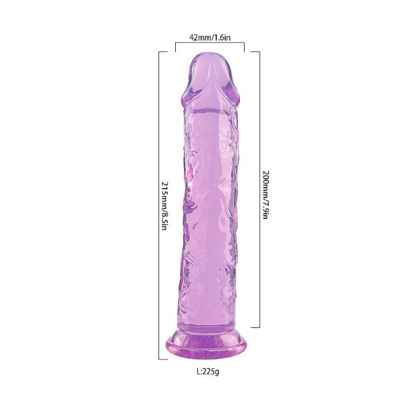Pênis Realístico em Silicone Com Ventosa Rosa Translucido - Image 3