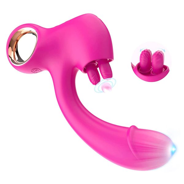 Vibrador Ponto G com Estimulador de Clitóris e 10 Vibrações