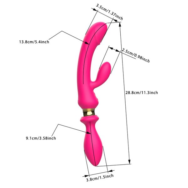 Vibrador Ponto G com Estimulador de Clitóris e Plug Anal USB - Image 4