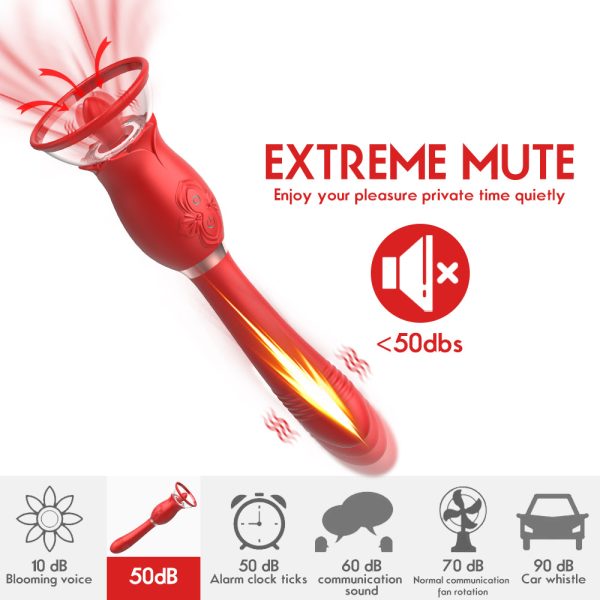 Vibrador Ponto G com Sugador e língua Estimuladora Olena USB - Image 3