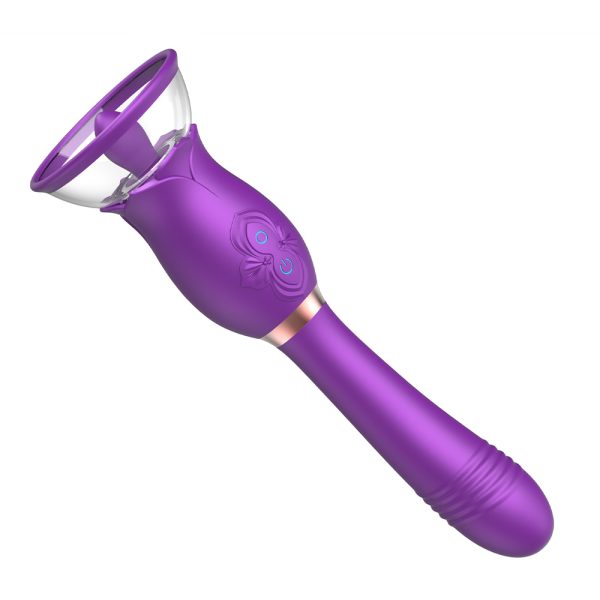 Vibrador Ponto G com Sugador e língua Estimuladora Olena USB - Image 4