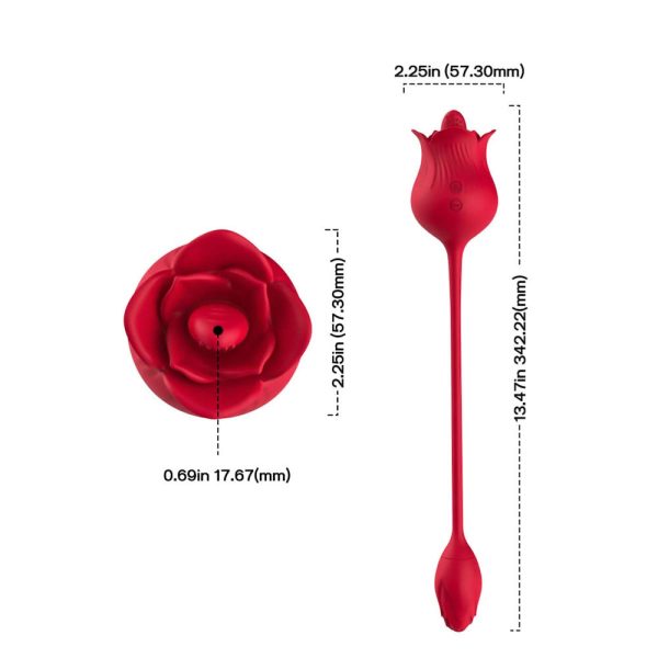 Vibrador Duplo Flexível em Formato de Rosa - USK - Image 2
