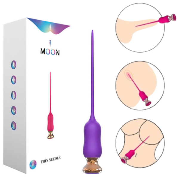 Vibrador Penis Plug Uretral e Estimulador Clitoriano - USB