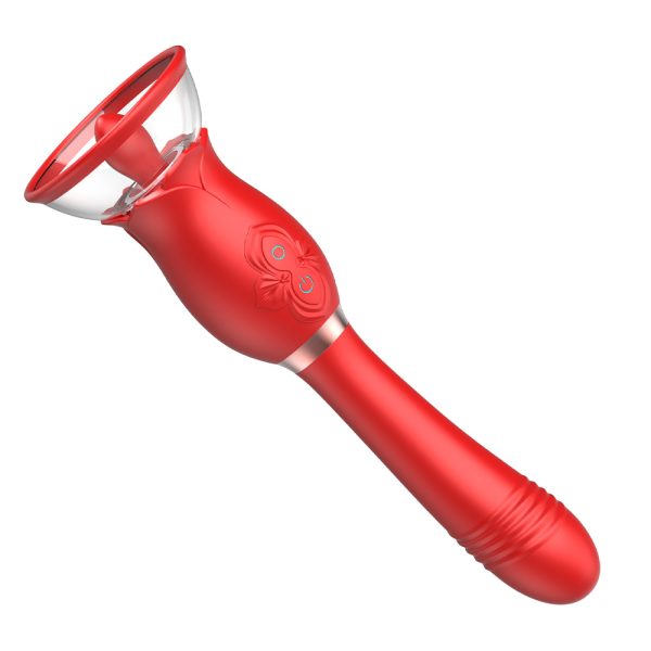Vibrador Ponto G com Sugador e língua Estimuladora Olena USB