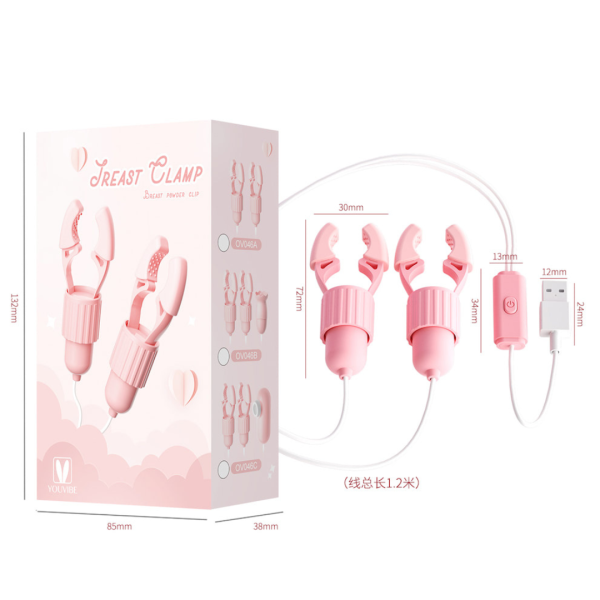 Prendedores de Mamilos de Pressão com Cápsula Vibratória USB - Image 4