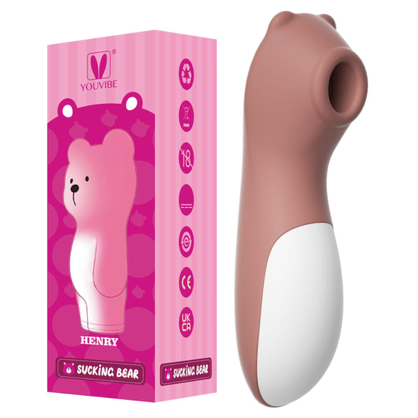 Vibrador Urso Estimulador de Clitóris Recarregável Chocolate