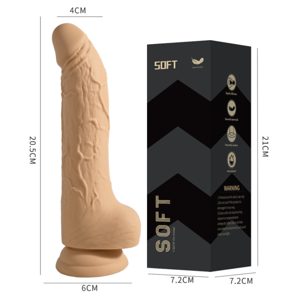 Pênis Silicone líquida Com Suavidade Ultra Realista 25x4,2cm - Image 2