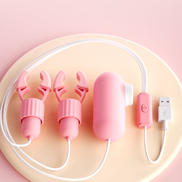 Prendedores de Mamilos com Cápsula vibratória + Sugador USB - Image 2