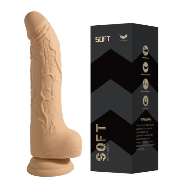 Pênis Silicone líquida Com Suavidade Ultra Realista 25x4,2cm