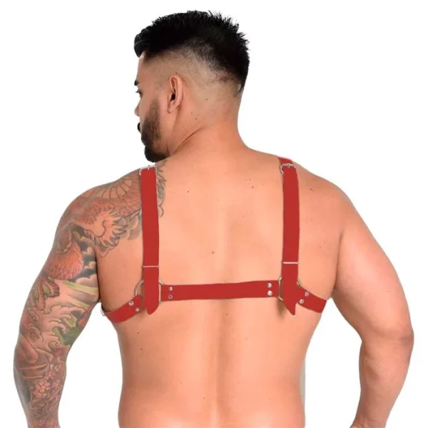 Arreio Masculino Harness Sensual Cor Vermelho Isaac Êxtase - Image 2