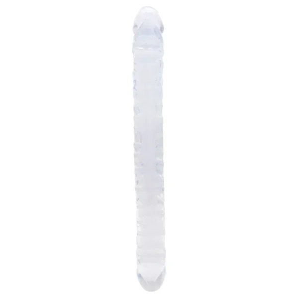 Pênis Ponta Dupla Flexível Transparente Texturizadas 33x3CM - Image 5