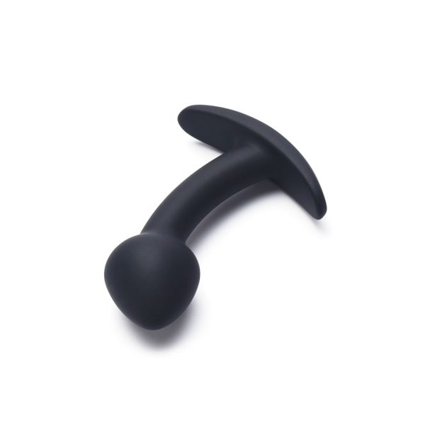 Plug Anal Curvado Feito Silicone Macio Aveludado - Tamanho P - Image 3