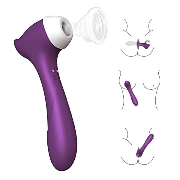 Vibrador Feminino Estimulador de Ponto G e Clitóris + Sucção - Image 12