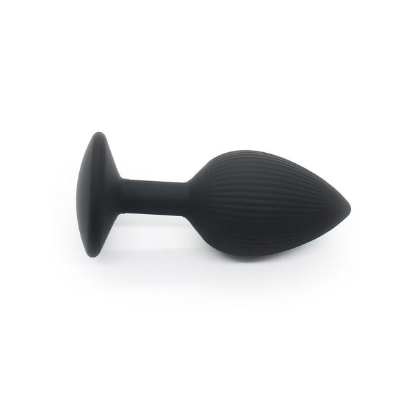 Plug Anal Iniciante em Silicone Preto Flexivel - Tamanho P - Image 4