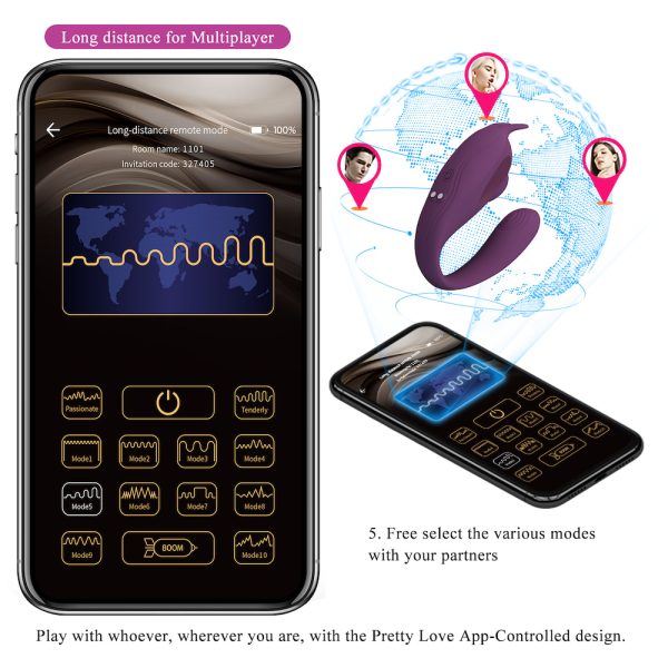 Vibrador de Casal Sugador aplicativo controle Mundial Shey - Image 3