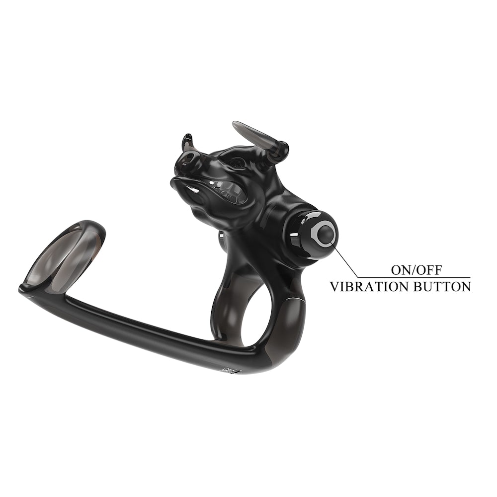 Anel Peniano Duplo com Estimulador Clitoriano em Forma Touro - Imagem 5