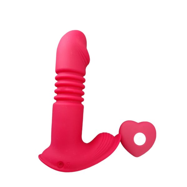 Vibrador Vai e Vem Com Estimulador De Clitóris Com Controle - Image 3