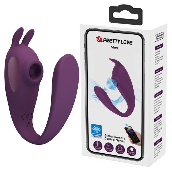 Vibrador de Casal Sugador aplicativo controle Mundial Shey