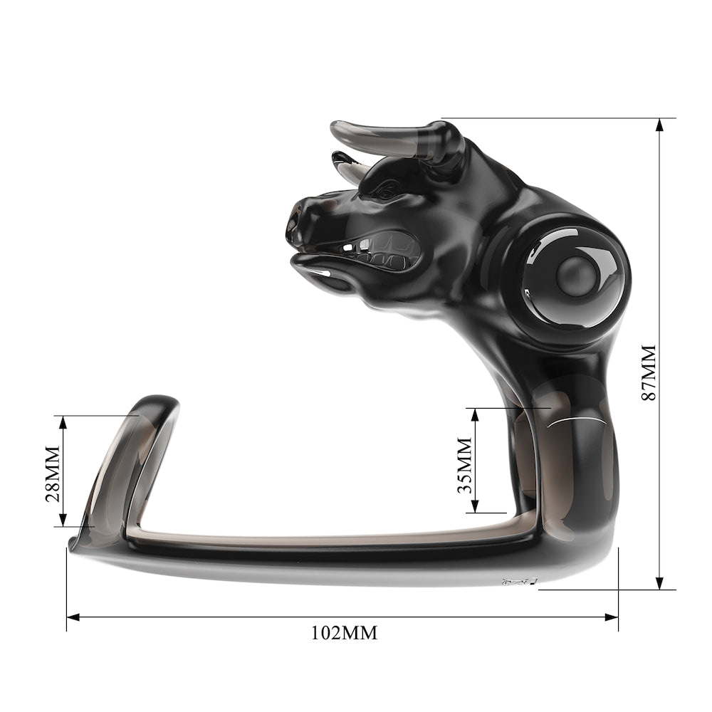 Anel Peniano Duplo com Estimulador Clitoriano em Forma Touro - Imagem 6