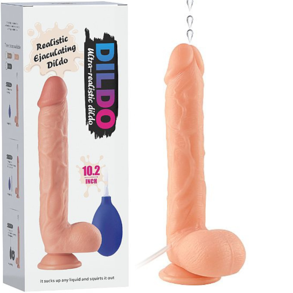 Pênis Realístico Grande - Ejaculador - 26,0x4,5 - Sex shop