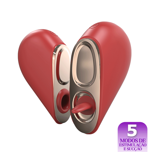 Vibrador Clitóris com Pulsação e Estimulação Língua Coração - Image 11