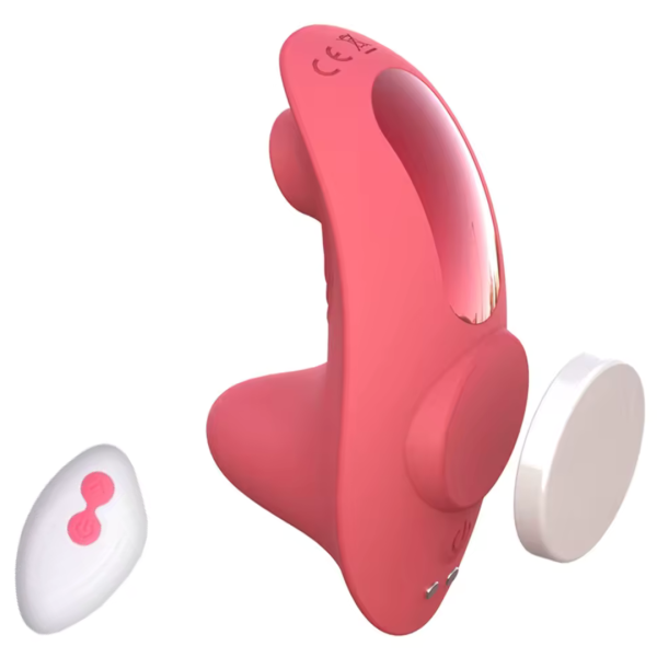 Vibrador de Calcinha com Estimulador Clitoriano + Controle