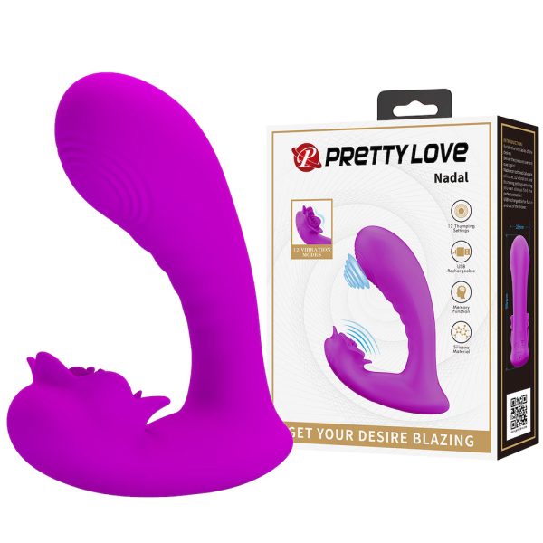 Vibrador Ponta Dupla Estimulador de Clitoris e Ponto G Nadal
