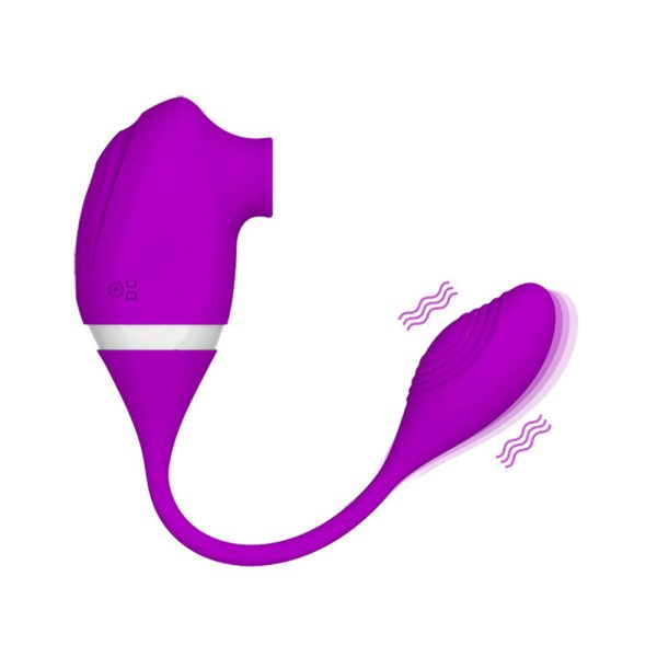 Vibrador Ponta Dupla Bullet e Sugador Estimulador Clitoriano - Image 6