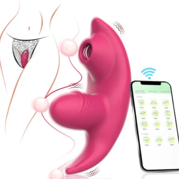 Vibrador de Calcinha Com Estimulador de Clitoris Aplicativo - Image 4