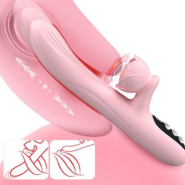 Vibrador Ponto G e Clitóris Rosa com Aquecimento - Sex Shop - Image 5