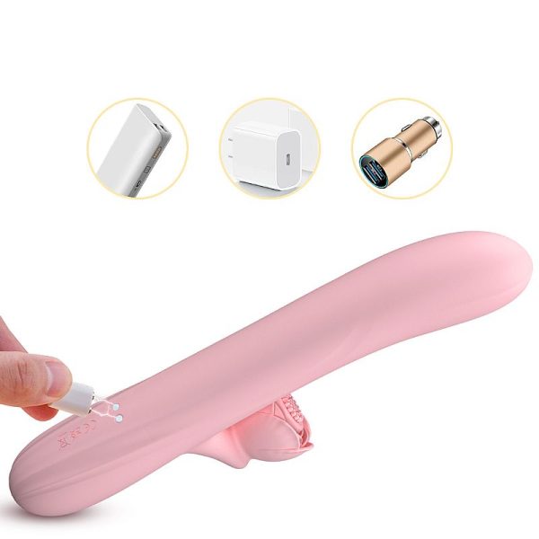 Vibrador Ponto G e Clitóris Rosa com Aquecimento - Sex Shop - Image 2