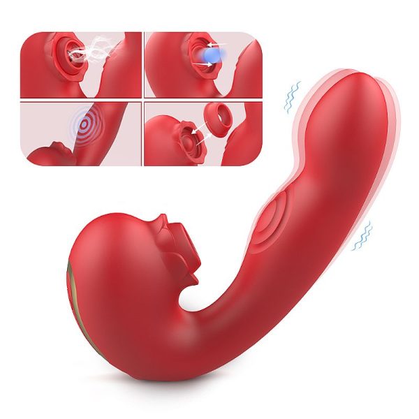 Vibrador Ponto G e Clitóris com Pulsação e Tapping - Floral - Image 7