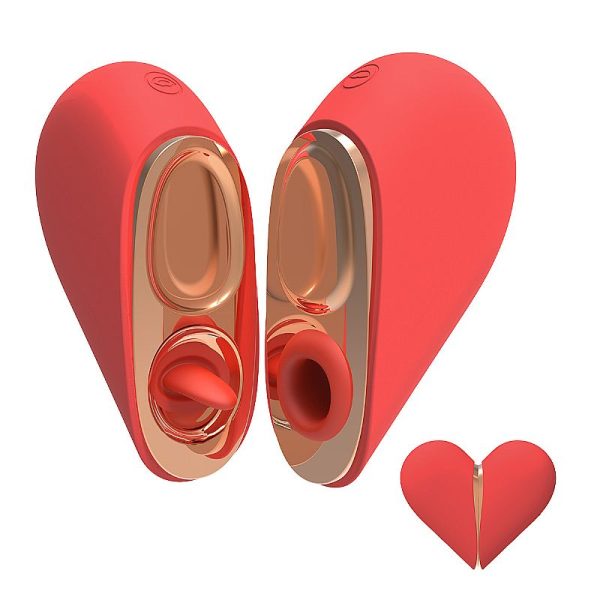 Vibrador Clitóris com Pulsação e Estimulação Língua Coração - Image 4
