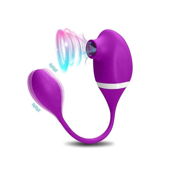 Vibrador Ponta Dupla Bullet e Sugador Estimulador Clitoriano