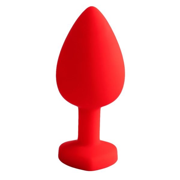 Plug Jóia em Silicone Vermelho Formato de Coração Tamanho G - Image 7