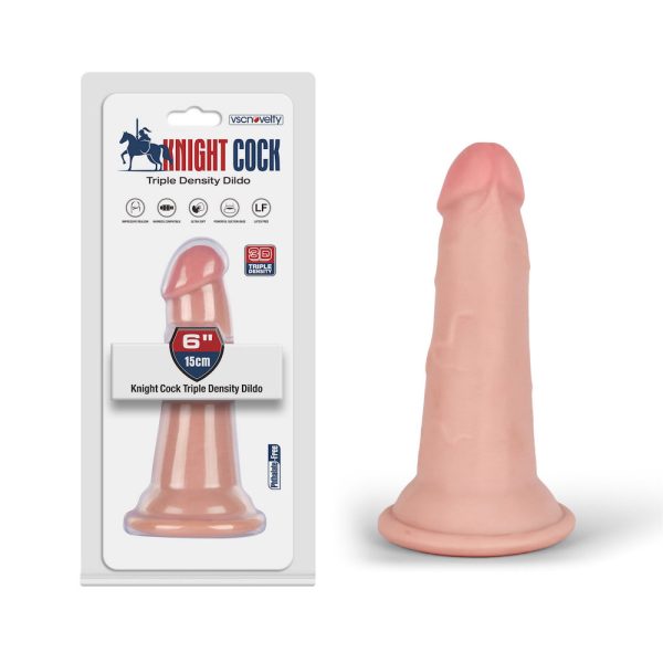 Pênis Realístico com Ventosa Knight Cock 3D Triple Density